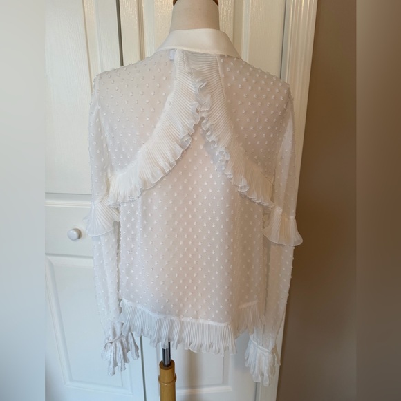 Self-Portrait White Ruffled Blouse - Picture 4 of 6